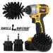 Drillbrush 42OS-2L Ultra Stiff Black Grill & Industrial Brush Kit with an Original brush in a cordless drill.