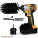 Drillbrush 42J Ultra Stiff Black Grill & Industrial Brush Kit with an Original Jumbo brush in a cordless drill.