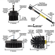 Specs for the Drillbrush 42O-5X Ultra Stiff Black Grill & Industrial Brush Kit.