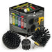 The Drillbrush 42O Ultra Stiff Black Grill & Industrial Brush Kit in front of the box it comes in.