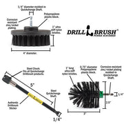 Specs for the Drillbrush 4M-5X Ultra Stiff Black Grill & Industrial Brush Kit.