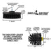 Specs for the Drillbrush 5O Ultra Stiff Black Grill & Industrial Brush Kit.