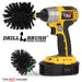 Drillbrush MO Ultra Stiff Black Grill & Industrial Brush Kit with an Original brush in a cordless drill.