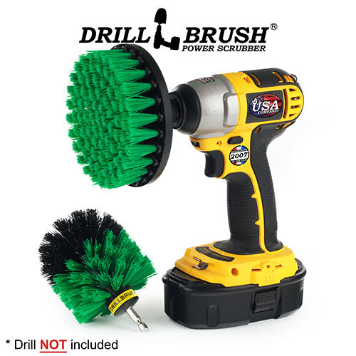 Original & 5in Green Brushes - Medium Bristles - Kitchen & Appliance Cleaning | G-S-5O-QC-DB