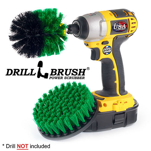 Original & 5in Green Brushes - Medium Bristles - Kitchen & Appliance Cleaning | G-S-5O-QC-DB