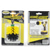 Drillbrush Mini Medium Yellow Bathroom Brush in it's blister packaging.