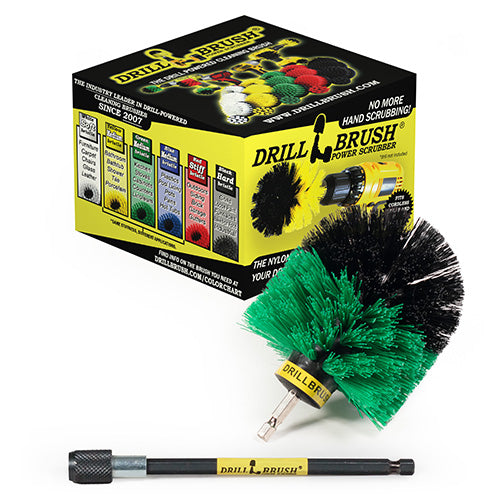 Original Green Brush & 5in Ext. - Medium Stiffness - Kitchen Sink & Fridge | O-S-G-5X-QC-DB