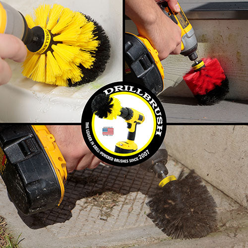 Original Brush 3-Pc. Kit - Medium, Stiff, & Ultra Stiff - Bathroom, Outdoor, & Grill | O-S-YRK-QC-DB