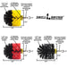 Specs for the Drillbrush Medium Yellow, Stiff Red and Ultra Stiff Black Original 3-piece Variety Brush Kit.