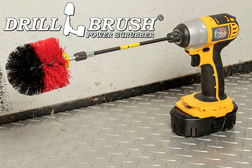Original Red Brush & 7in Ext. - Stiff - Bullet Shaped - Masonry & Lawn Furniture | O-S-R-7X-QC-DB