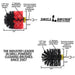 Specs for the Drillbrush Stiff Red and Ultra Stiff Black 2 piece Original Variety Brush Kit.