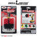 Drillbrush Original Stiff Red Outdoor & Patio Brush in it's blister packaging.