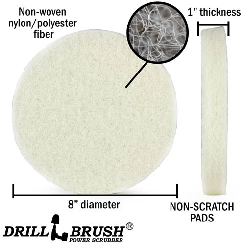 8 Inch Diameter White Fine Replacement Polishing Pad