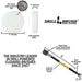 Specs for the Drillbrush 6 Soft White 4 inch Scrubbing Pads and 5 inch extension Kit.