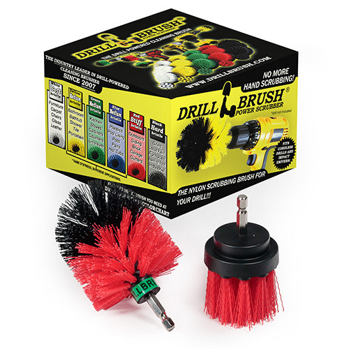 Mini & 2in-L Red Brushes - Stiff - Outdoor & Patio Cleaning | R-MS-2L-QC-DB