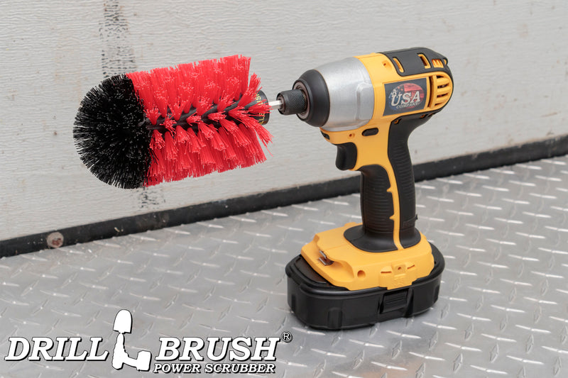 Jumbo Original Red Brush - Stiff Bristles - Bullet Shaped - Masonry & Lawn Furniture | J-S-R-QC-DB