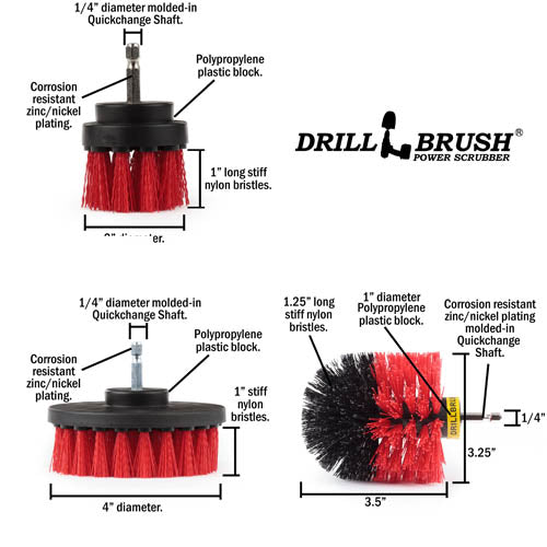 Drillbrush Drillbrush Pet Hair Remover Brush - Lint Roller Brush Alternative  S-W4O-B2-QC-DB