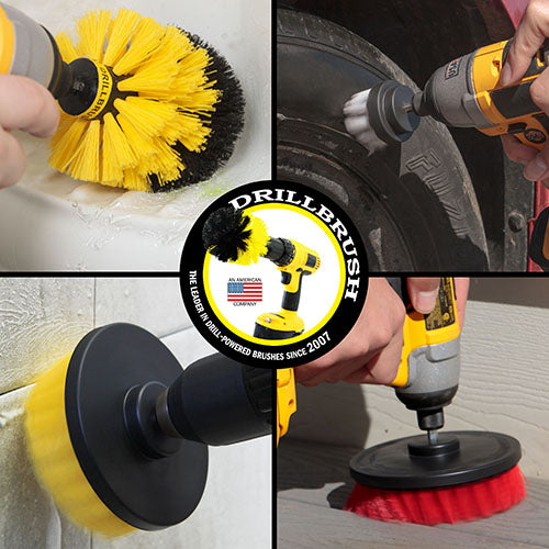Original, 5in, 4in, & 2in Variety Brushes - Soft to Stiff - General Cleaning | S-W2-Y4O-R5-QC-DB