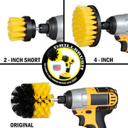 The Medium Yellow 2 inch Short, 4 inch, and Original brushes in cordless drills.