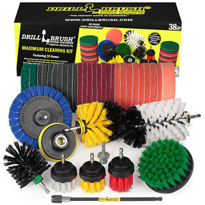 38pc-combo-QC-DB-A  38 Piece Drillbrush Cleaning Kit - Soft, Medium,  Stiff, & Ultra Stiff