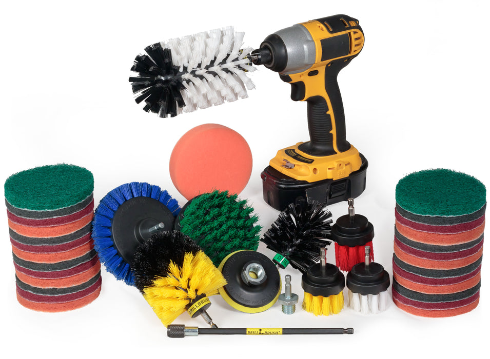 38 Piece Drillbrush Cleaning Kit - Soft, Medium, Stiff, & Ultra Stiff | 38pc-combo-QC-DB-A