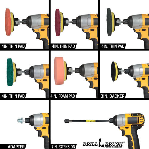 38 Piece Drillbrush Cleaning Kit - Soft, Medium, Stiff, & Ultra Stiff | 38pc-combo-QC-DB-A