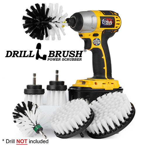 Ultimate White Brush Kit - Soft Bristles - Home & Auto Cleaning | W-542OMS-2L-QC-DB