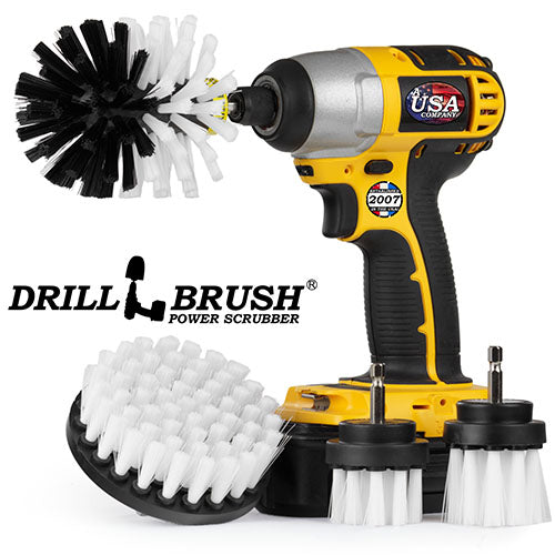 Original, 4in, 2in, & 2in-L White Brushes - Soft Bristles - Home & Auto Cleaning | W-42OS-2L-QC-DB