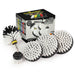 The Drillbrush 5542O Soft White Home & Auto Brush Kit in front of the box it comes in.