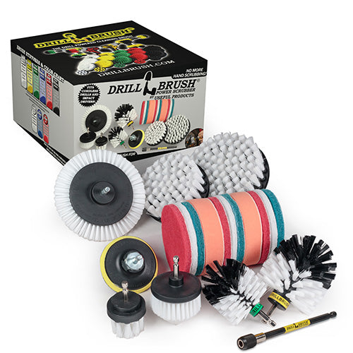 21-piece White Brush Kit - Soft Bristles | W-E542OMCS-P4-3WRB-2F-3V-5X-QC-DB