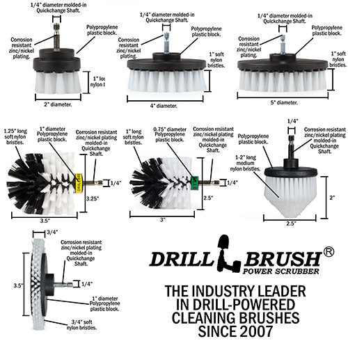 21-piece White Brush Kit - Soft Bristles | W-E542OMCS-P4-3WRB-2F-3V-5X-QC-DB