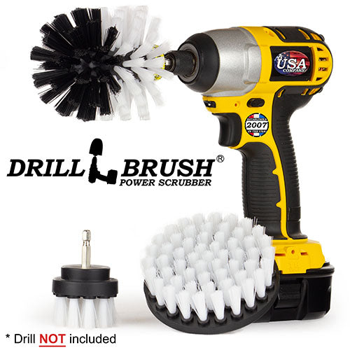 Original, 4in, and 2in White Brushes - Soft Bristles - Home & Auto Cleaning | W-S-42O-QC-DB