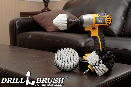Original, 4in, and Corner White Brushes - Soft Bristles - Home & Auto Cleaning | W-S-4CO-QC-DB