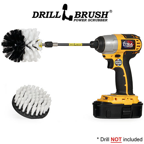 Original & 4in White Brushes w/5in Ext. - Soft Bristles - Home & Auto | W-S-4O-5X-QC-DB