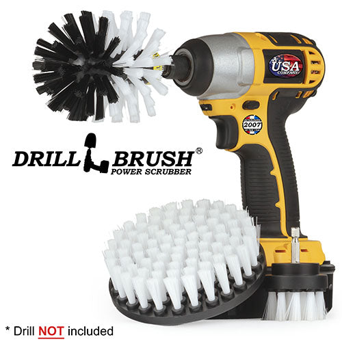 Original, 5in, & 2in White Brushes - Soft Bristles - Home & Auto Cleaning | W-S-52O-QC-DB