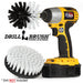 Drillbrush 5O Soft White Home & Auto Brush Kit with an Original brush in a cordless drill.