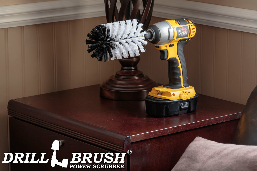 Jumbo Original White Brush - Soft Bristles - Bullet Shaped - Home & Auto Cleaning | J-S-W-QC-DB