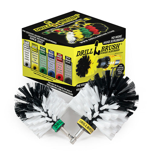 Original & Mini White Brushes - Soft Bristles - Home & Auto Cleaning | W-S-MO-QC-DB