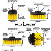 Specs for the Drillbrush 5542O Medium Yellow Bathroom Brush Kit.