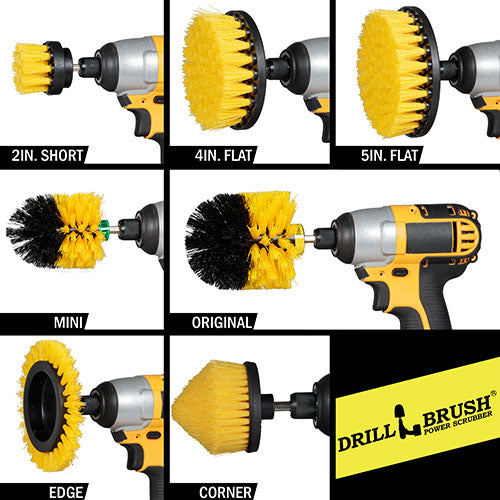 21-piece Yellow Brush Kit - Medium Bristles | Y-E542OMCS-P4-3WRB-2F-3V-5X-QC-DB