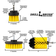 Specs for the Drillbrush 42J Medium Yellow Bathroom Brush Kit.