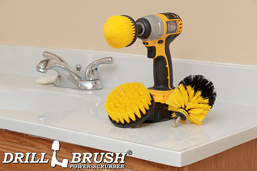 Original, 4in, and Corner Yellow Brushes - Medium Stiffness - Bathroom & Shower Cleaning | Y-S-4CO-QC-DB