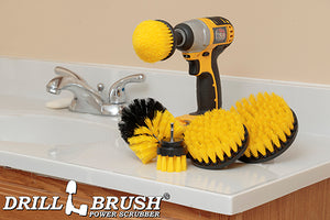 Original, 4in, & 2in Medium Yellow Brushes w/ 4in Variety Pads - Bathr –  Drillbrush