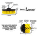 Specs for the Drillbrush 5O Medium Yellow Bathroom Brush Kit.
